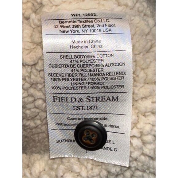Field and Stream Button Coat Fleece Lined - Picture 4 of 7